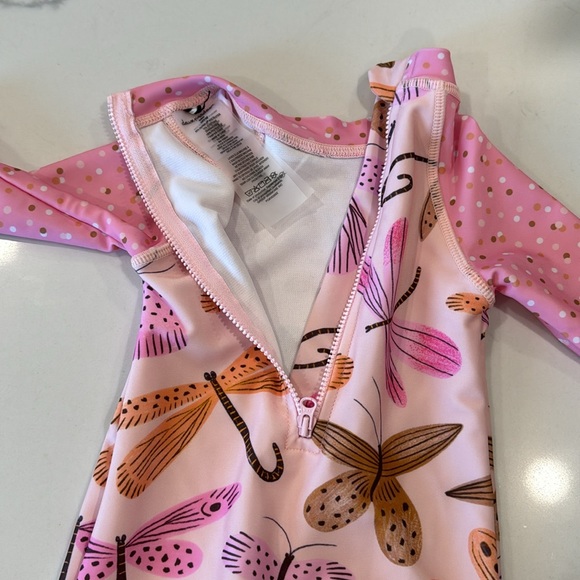 One Piece Long Sleeve Rashguard Printed Dragonflies | 3-6m - Picture 4 of 5